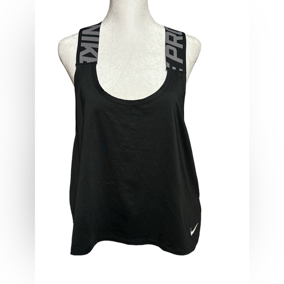 Nike Tops - Nike Pro Dri Fit Tank, Women’s Sz L, Criss Cross Elastic Straps, Black